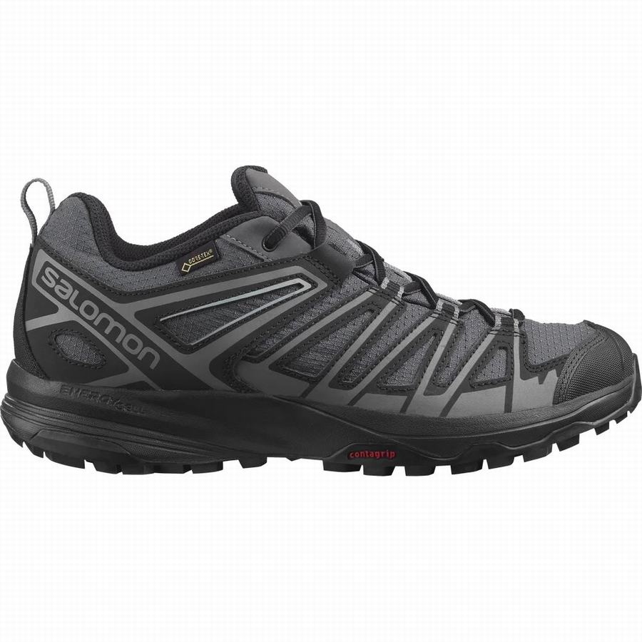 Pantofi Trekking Salomon X Crest Gore-tex Barbati Negrii (ERM21100YJ)